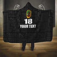 Custom Saint Kitts And Nevis Football Hooded Blanket Sugar Boyz Black Version - Wonder Print Shop