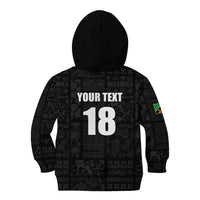 Custom Saint Kitts And Nevis Football Kid Hoodie Sugar Boyz Black Version - Wonder Print Shop
