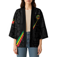 Custom Saint Kitts And Nevis Football Kimono Sugar Boyz Black Version - Wonder Print Shop