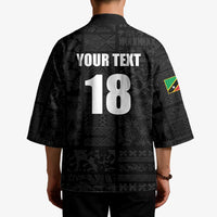 Custom Saint Kitts And Nevis Football Kimono Sugar Boyz Black Version - Wonder Print Shop