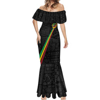 Custom Saint Kitts And Nevis Football Mermaid Dress Sugar Boyz Black Version - Wonder Print Shop