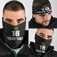 Custom Saint Kitts And Nevis Football Neck Gaiter Sugar Boyz Black Version - Wonder Print Shop