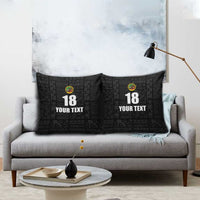 Custom Saint Kitts And Nevis Football Pillow Cover Sugar Boyz Black Version - Wonder Print Shop