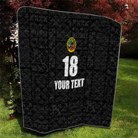 Custom Saint Kitts And Nevis Football Quilt Sugar Boyz Black Version - Wonder Print Shop