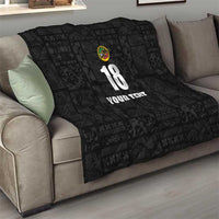 Custom Saint Kitts And Nevis Football Quilt Sugar Boyz Black Version - Wonder Print Shop