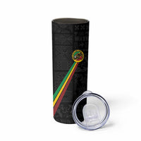 Custom Saint Kitts And Nevis Football Skinny Tumbler Sugar Boyz Black Version - Wonder Print Shop