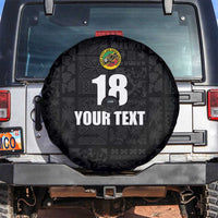 Custom Saint Kitts And Nevis Football Spare Tire Cover Sugar Boyz Black Version - Wonder Print Shop