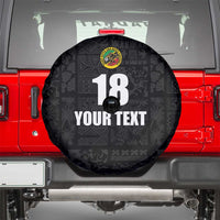 Custom Saint Kitts And Nevis Football Spare Tire Cover Sugar Boyz Black Version - Wonder Print Shop