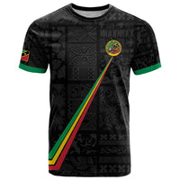 Custom Saint Kitts And Nevis Football T Shirt Sugar Boyz Black Version - Wonder Print Shop