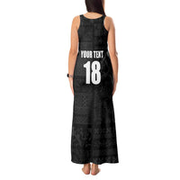 Custom Saint Kitts And Nevis Football Tank Maxi Dress Sugar Boyz Black Version - Wonder Print Shop