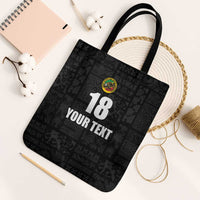 Custom Saint Kitts And Nevis Football Tote Bag Sugar Boyz Black Version - Wonder Print Shop