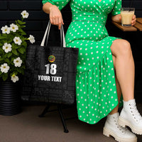 Custom Saint Kitts And Nevis Football Tote Bag Sugar Boyz Black Version - Wonder Print Shop