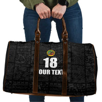 Custom Saint Kitts And Nevis Football Travel Bag Sugar Boyz Black Version - Wonder Print Shop