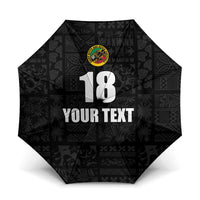 Custom Saint Kitts And Nevis Football Umbrella Sugar Boyz Black Version - Wonder Print Shop