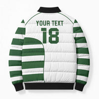 Custom Zimbabwe Rugby Bomber Puffer Jacket The Sables Go Champion - Wonder Print Shop