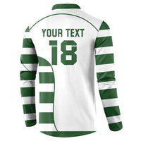 Custom Zimbabwe Rugby Button Sweatshirt The Sables Go Champion - Wonder Print Shop