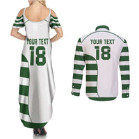 Custom Zimbabwe Rugby Couples Matching Summer Maxi Dress and Long Sleeve Button Shirt The Sables Go Champion - Wonder Print Shop