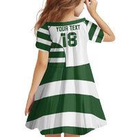 Custom Zimbabwe Rugby Family Matching Short Sleeve Bodycon Dress and Hawaiian Shirt The Sables Go Champion - Wonder Print Shop