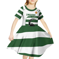 Custom Zimbabwe Rugby Kid Short Sleeve Dress The Sables Go Champion - Wonder Print Shop
