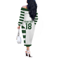 Custom Zimbabwe Rugby Off The Shoulder Long Sleeve Dress The Sables Go Champion - Wonder Print Shop