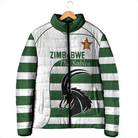 Custom Zimbabwe Rugby Padded Jacket The Sables Go Champion - Wonder Print Shop