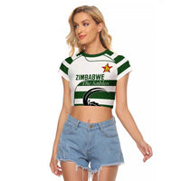 Custom Zimbabwe Rugby Raglan Cropped T Shirt The Sables Go Champion - Wonder Print Shop