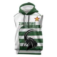 Custom Zimbabwe Rugby Sleeveless Hoodie The Sables Go Champion - Wonder Print Shop