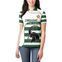 Custom Zimbabwe Rugby Women Polo Shirt The Sables Go Champion - Wonder Print Shop