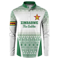 Custom Zimbabwe Rugby Button Sweatshirt Sables African Patterns - Wonder Print Shop