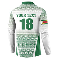 Custom Zimbabwe Rugby Button Sweatshirt Sables African Patterns - Wonder Print Shop