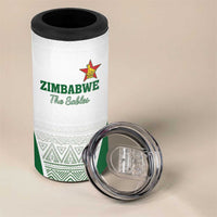 Custom Zimbabwe Rugby 4 in 1 Can Cooler Tumbler Sables African Patterns - Wonder Print Shop