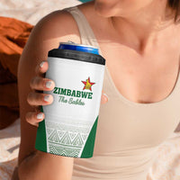 Custom Zimbabwe Rugby 4 in 1 Can Cooler Tumbler Sables African Patterns - Wonder Print Shop