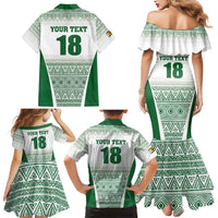 Custom Zimbabwe Rugby Family Matching Mermaid Dress and Hawaiian Shirt Sables African Patterns - Wonder Print Shop