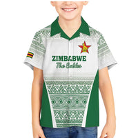 Custom Zimbabwe Rugby Family Matching Mermaid Dress and Hawaiian Shirt Sables African Patterns - Wonder Print Shop