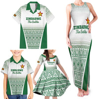 Custom Zimbabwe Rugby Family Matching Tank Maxi Dress and Hawaiian Shirt Sables African Patterns - Wonder Print Shop