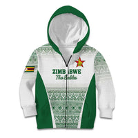 Custom Zimbabwe Rugby Kid Hoodie Sables African Patterns - Wonder Print Shop