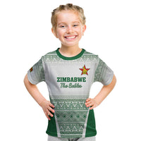 Custom Zimbabwe Rugby Kid T Shirt Sables African Patterns - Wonder Print Shop