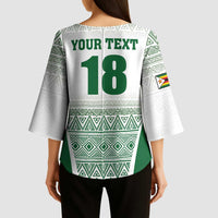 Custom Zimbabwe Rugby Kimono Sleeve Blouse Sables African Patterns - Wonder Print Shop