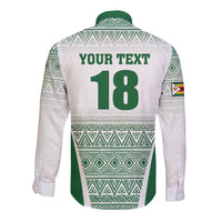 Custom Zimbabwe Rugby Long Sleeve Button Shirt Sables African Patterns - Wonder Print Shop