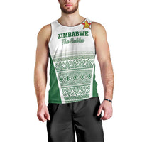 Custom Zimbabwe Rugby Men Tank Top Sables African Patterns - Wonder Print Shop
