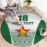 Custom Zimbabwe Rugby Round Carpet Sables African Patterns - Wonder Print Shop