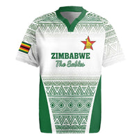 Custom Zimbabwe Rugby Rugby Jersey Sables African Patterns - Wonder Print Shop