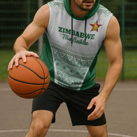 Custom Zimbabwe Rugby Sleeveless Hoodie Sables African Patterns - Wonder Print Shop