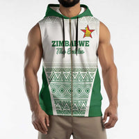 Custom Zimbabwe Rugby Sleeveless Zip Hoodie Sables African Patterns - Wonder Print Shop