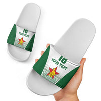 Custom Zimbabwe Rugby Slide Sandals Sables African Patterns - Wonder Print Shop