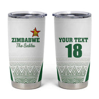 Custom Zimbabwe Rugby Tumbler Cup Sables African Patterns - Wonder Print Shop