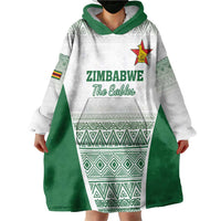 Custom Zimbabwe Rugby Wearable Blanket Hoodie Sables African Patterns - Wonder Print Shop