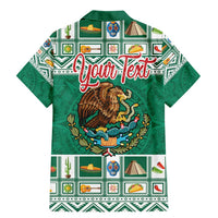 Personalized Mexico Christmas Family Matching Mermaid Dress and Hawaiian Shirt Coat Of Arms With Aztec Mexican Patterns - Wonder Print Shop