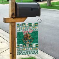 Personalized Mexico Christmas Garden Flag Coat Of Arms With Aztec Mexican Patterns - Wonder Print Shop