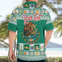 Personalized Mexico Christmas Hawaiian Shirt Coat Of Arms With Aztec Mexican Patterns - Wonder Print Shop
